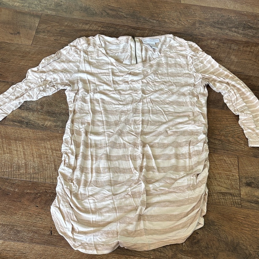 Striped 3/4 Sleeve Maternity Top